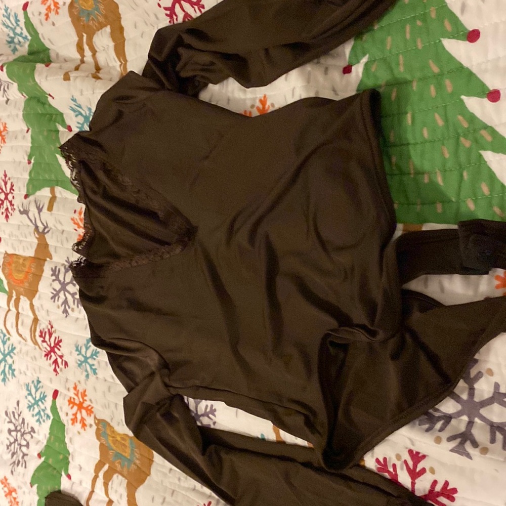 Brown bodysuit never been worn. Was sent two of them